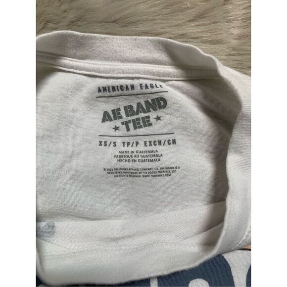 American Eagle The Doors Graphic Band Tee Oversized Blue Soft Casual Size XS/S - Picture 4 of 6